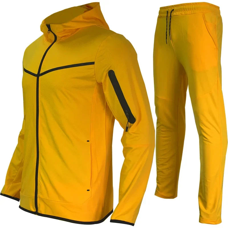 Amazon Europe Spring Autumn Casual Sweatshirt Trendy 2-Piece Set Men'S Clothing Quality Brand Sweatshirt Male Suit Wholesale