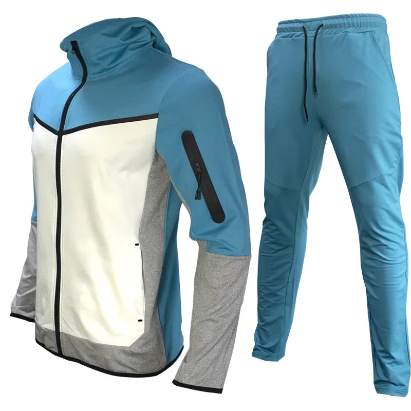 Amazon Europe Spring Autumn Casual Sweatshirt Trendy 2-Piece Set Men'S Clothing Quality Brand Sweatshirt Male Suit Wholesale