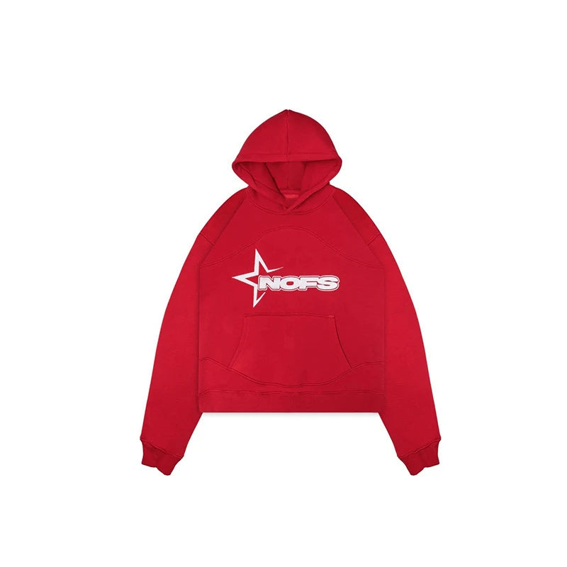 Y2K Hoodies Men Harajuku Hip Hop Letter Graphic Print Loose Sweatshirts 2024 Punk Rock Gothic Clothes Tops Goth Pants Streetwear
