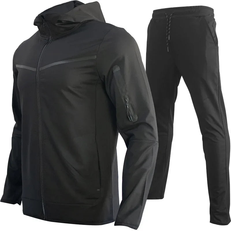 Amazon Europe Spring Autumn Casual Sweatshirt Trendy 2-Piece Set Men'S Clothing Quality Brand Sweatshirt Male Suit Wholesale