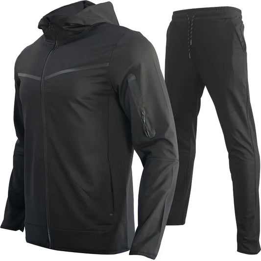 Amazon Europe Spring Autumn Casual Sweatshirt Trendy 2-Piece Set Men'S Clothing Quality Brand Sweatshirt Male Suit Wholesale