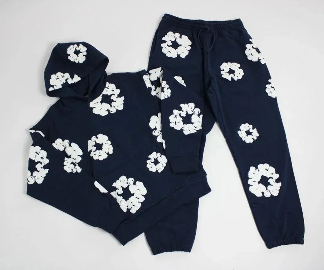 Demin Tears Hoodie-Set