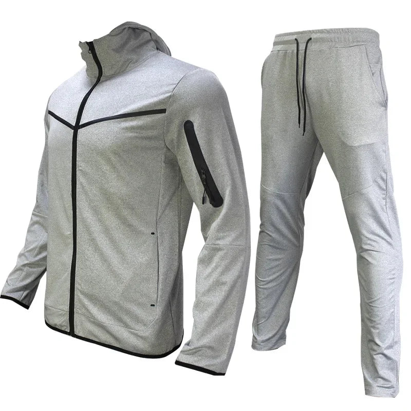 Amazon Europe Spring Autumn Casual Sweatshirt Trendy 2-Piece Set Men'S Clothing Quality Brand Sweatshirt Male Suit Wholesale