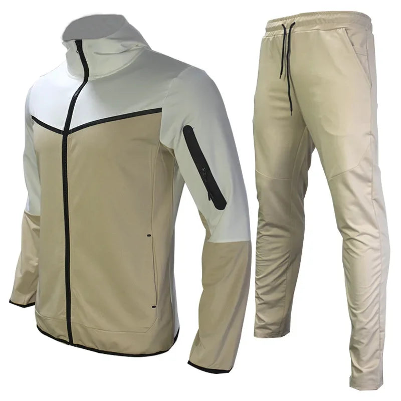 Amazon Europe Spring Autumn Casual Sweatshirt Trendy 2-Piece Set Men'S Clothing Quality Brand Sweatshirt Male Suit Wholesale