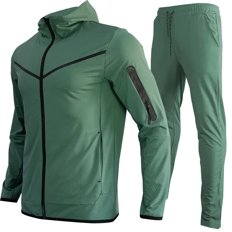 Amazon Europe Spring Autumn Casual Sweatshirt Trendy 2-Piece Set Men'S Clothing Quality Brand Sweatshirt Male Suit Wholesale
