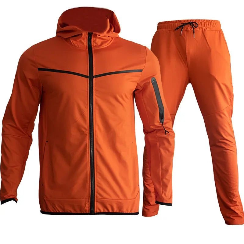 Amazon Europe Spring Autumn Casual Sweatshirt Trendy 2-Piece Set Men'S Clothing Quality Brand Sweatshirt Male Suit Wholesale