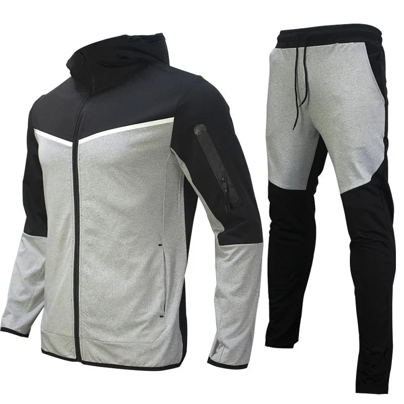 Amazon Europe Spring Autumn Casual Sweatshirt Trendy 2-Piece Set Men'S Clothing Quality Brand Sweatshirt Male Suit Wholesale