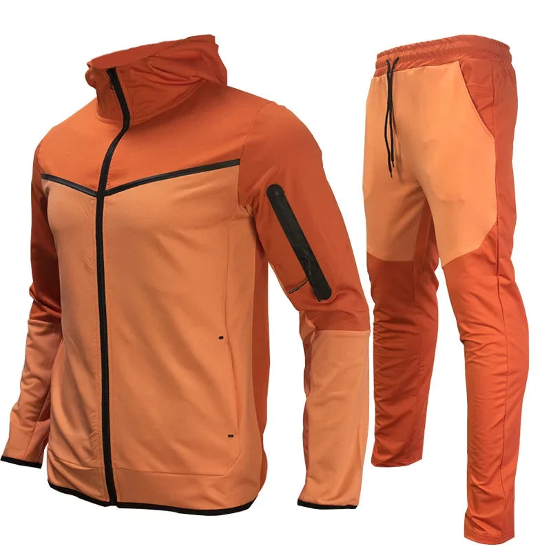 Amazon Europe Spring Autumn Casual Sweatshirt Trendy 2-Piece Set Men'S Clothing Quality Brand Sweatshirt Male Suit Wholesale